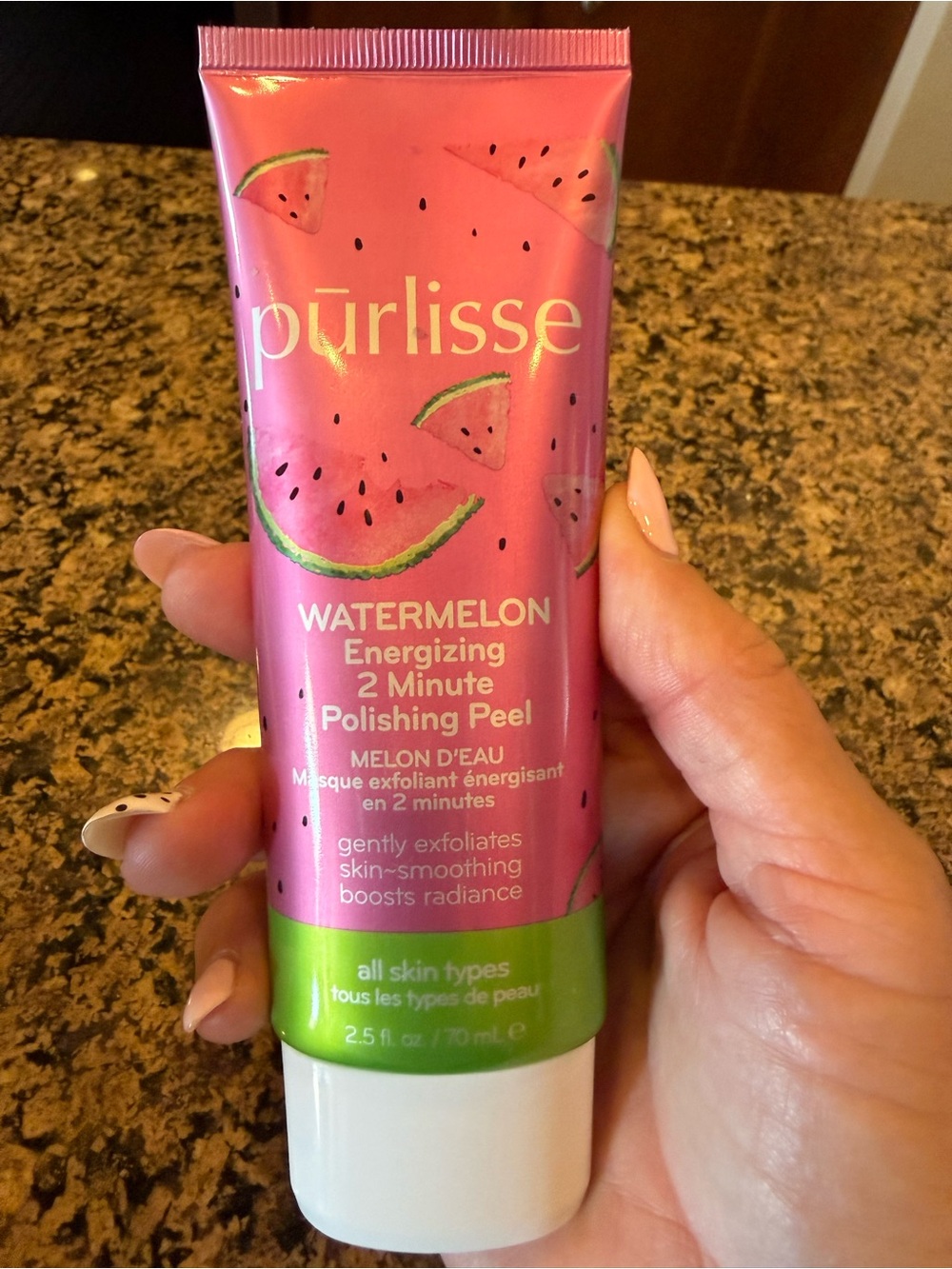 purlisse Watermelon Energizing Polishing Peel - Pink & Green Tube